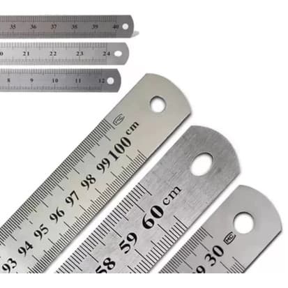 Régua de Aço Inox – 30cm 60cm 1m | Patchwork, Desenho Técnico, Artesanato