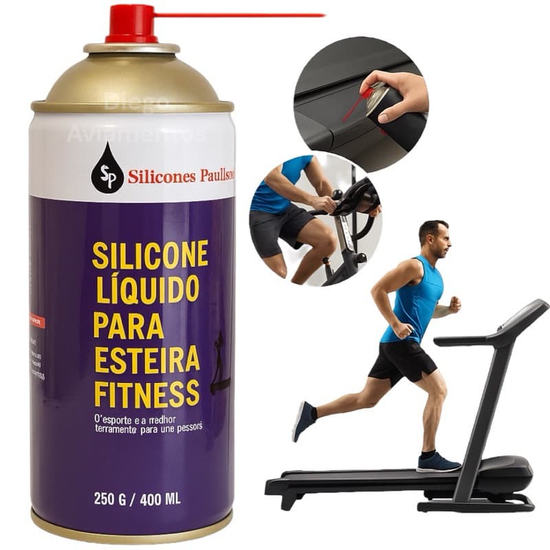silicone spray lubrificante para esteira ergométrica academia 400 ml