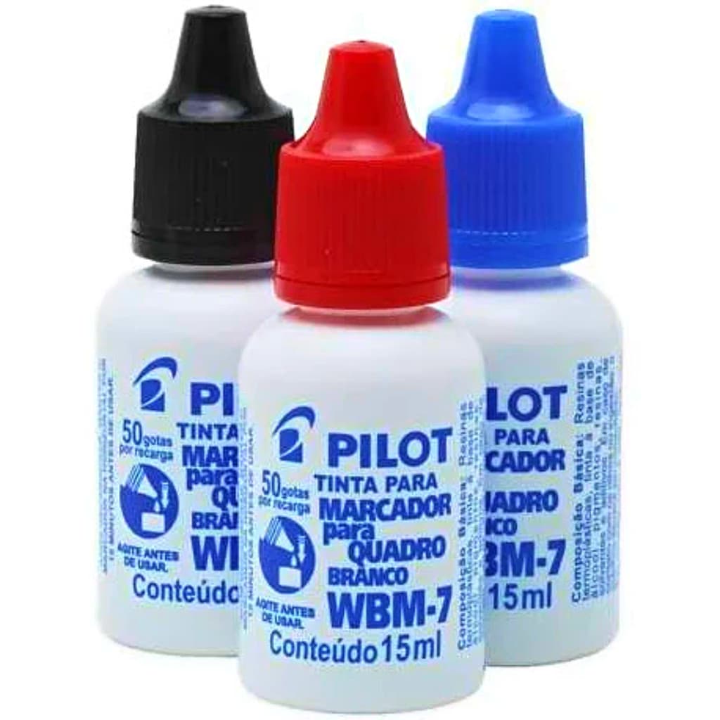 KIT 3  Refil Para Marcadores De Quadro Branco WBM-7 15ml - PILOT