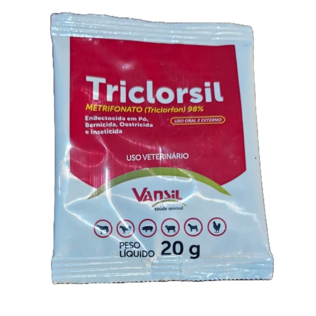 TRICLORSIL ENDECTOCIDA  PÓ BERNICIDA OESTRICIDA VANSIL 20G