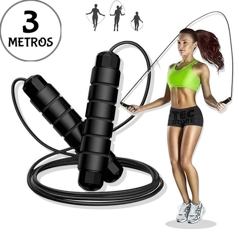 Kit 3/2/1 Cordas de Pular Crossfit Profissional - Comprimento Ajustável | Essencial para Treino