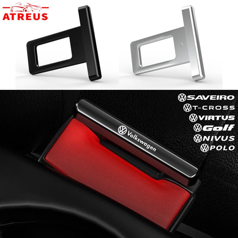 1/2Pçs Para Volkswagen Fivela De Cinto De Segurança De Carro Assento Cinto De Segurança Fivela Para VW Polo Golf Saveiro