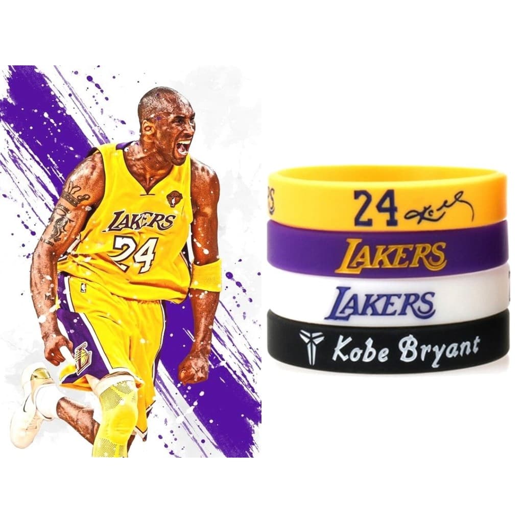 Pulseira Oficial Black Mamba 24 Basquete Silicone