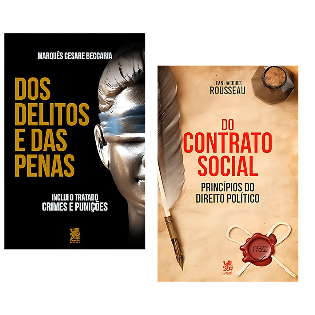 Kit Filosofia Política e Direito Penal: Do Contrato Social + Dos Delitos e das Penas
