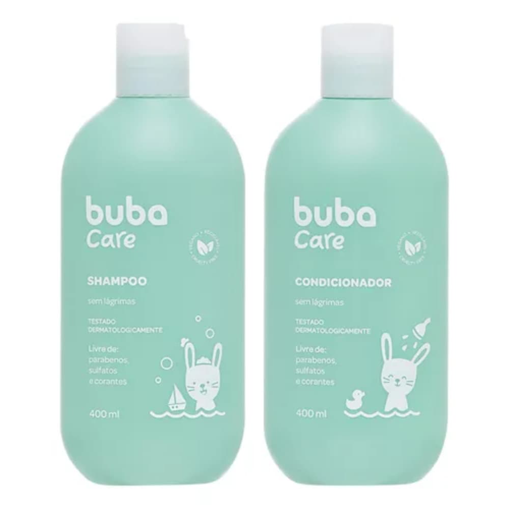KIT SHAMPOO 400ML E CONDICIONADOR 400ML - BUBA CARE