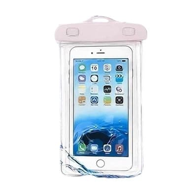 Kit de 3 Capas Bolsa Prova Dágua Impermeável Celular Transparente Universal Branco
