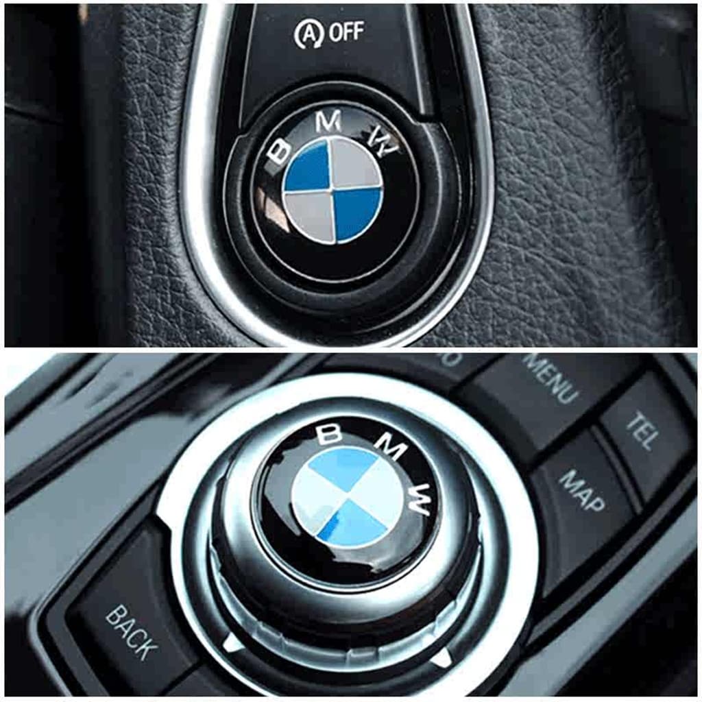 Adequado Para BMW/M Um Clique Iniciar Adesivos Decorativos 1 Série 3 5 X1X3X5 Botão De Modificação Multimídia Interiores