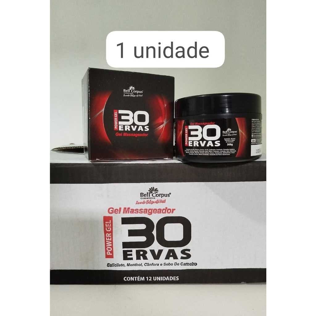 Power Gel Massageador 30 Ervas - Original Bell Corpus - 300 grs - 1 unidade