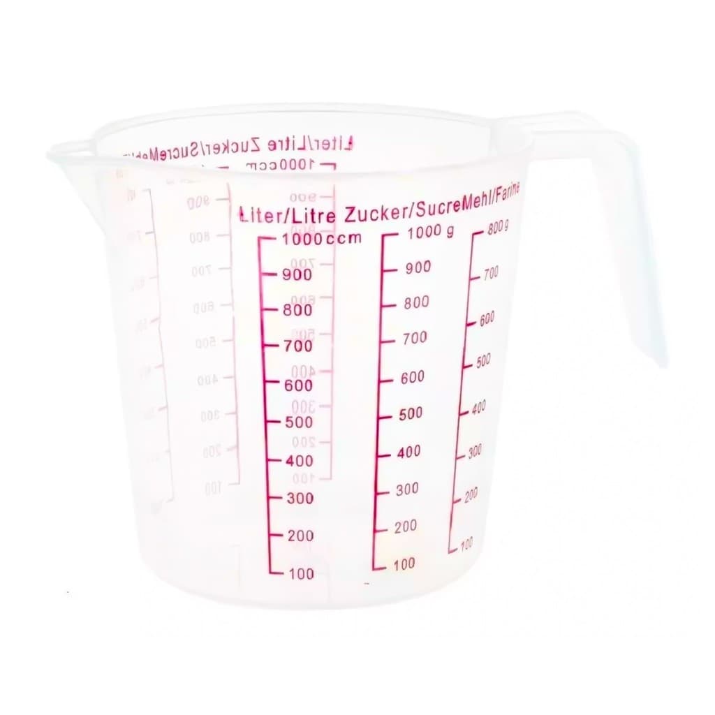 Jarra Medidora De Líquidos E Farinhas Em Plástico Prática 1l