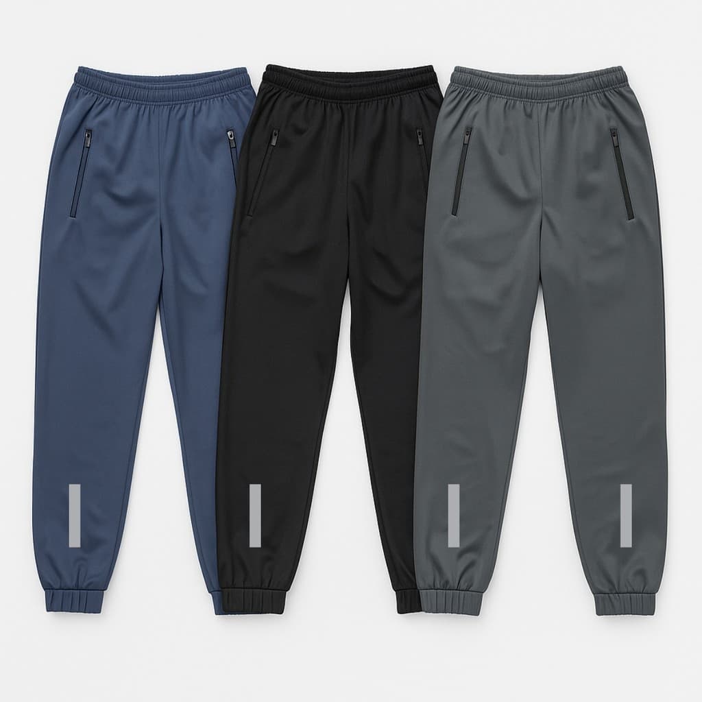 Kit Calça 3 Peças Jogger  Dry Fit Academia Masculina Adulta com Bolso Zíper Flanelada