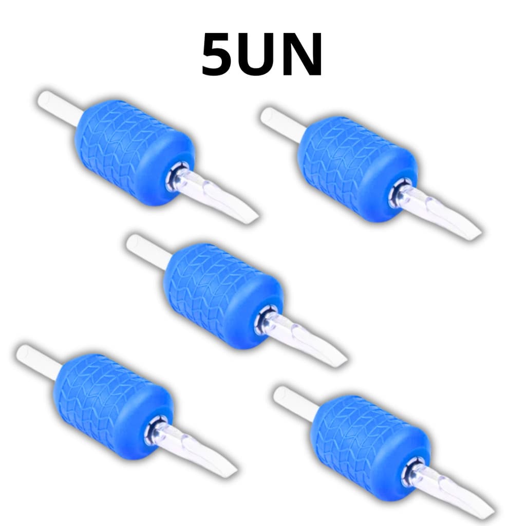 Biqueiras Descartáveis Kit 5 Unidades Electric Ink Tattoo | Grip 30mm Tatuagem | Bico Transparente Com NF | Envio Rápido