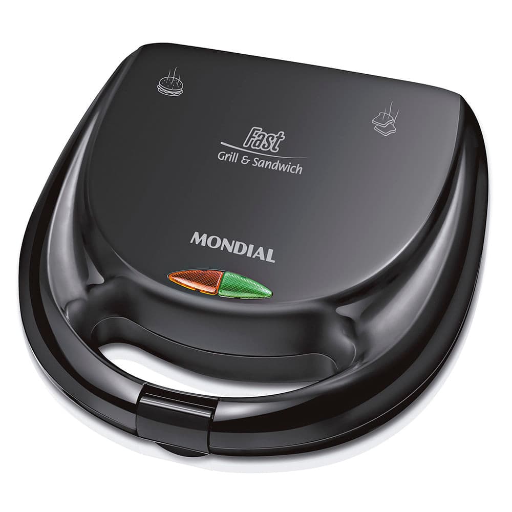 Sanduicheira Fast Grill e Sandwich Mondial Preto 750W S-12