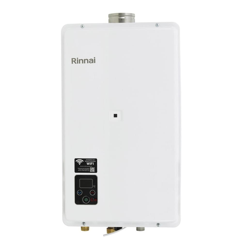 AQUECEDOR A GAS DIGITAL E33 BRANCO 32,5 LITROS GLP RINNAI
