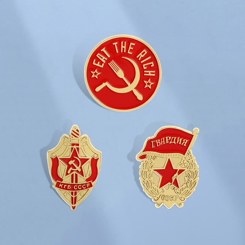 Rússia União Soviética Esmalte Pin CCCP Estrela Vermelha Broche Lapela Emblemas Acessórios Presente Para Amigos