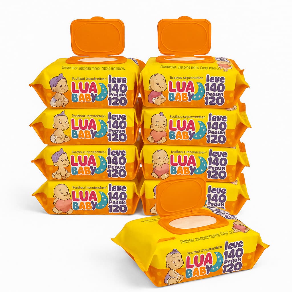 Caixa Com Lenços Kit Toalhas Umedecida Premium Mimo Recem Nascido Bebe Atacado Promoção