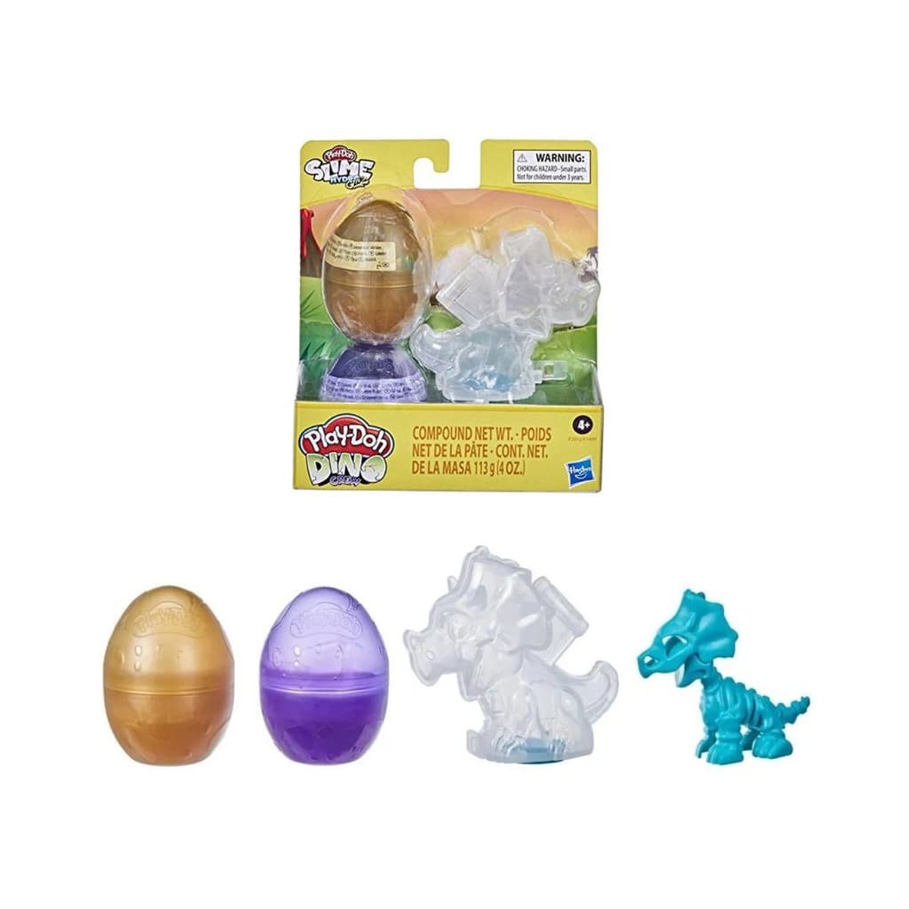 Play doh Slime Hydro Glitz Dino Bones Eggs Triceratops