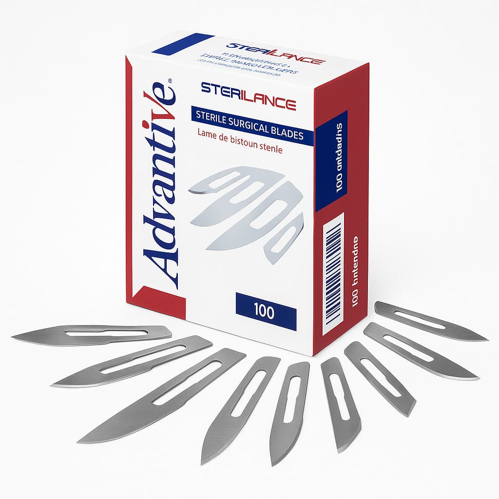 Lâmina de Bisturi em Aço Carbono Advantive Todos os Tamanhos