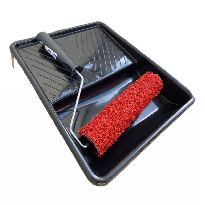 Kit Rolo Textura Cabelo de Anjo Tipo Exportação 23cm C/ Suporte e Bandeja