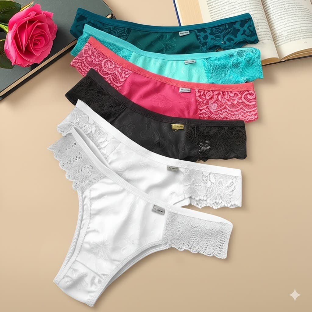 Kit de calcinha fio dental lingerie sexy