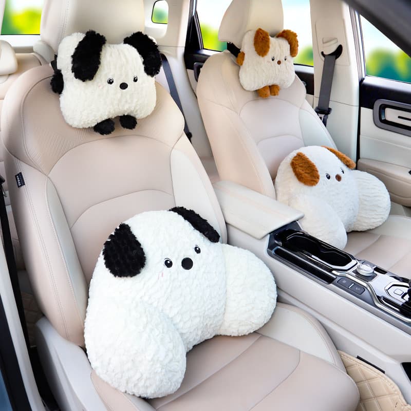 【Ready Stock】 Automotive Headrest Lumbar Support Pillow Car Neck Pillow Car Cartoon Cute Girl Car Driver Seat AUet