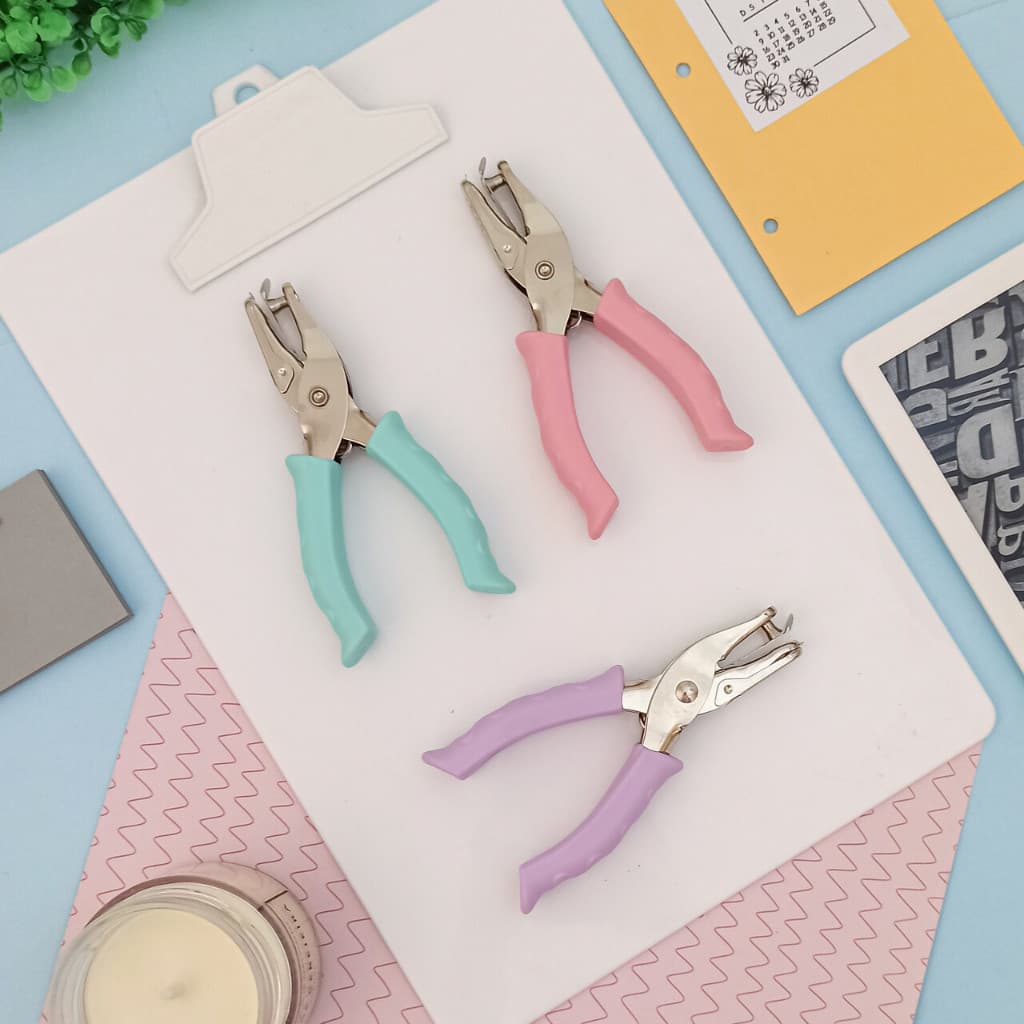 Furador de Folhas  Perfurador De Papel Tipo Alicate 1 Furo 6mm