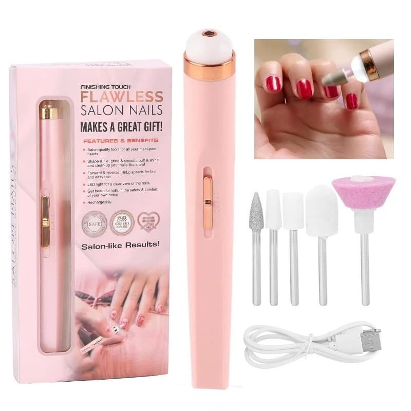 Lixadeira Lixa De Unha Alicate Remover 5 em 1 Manicure Cutícula Nails Sem Fio Portátil Recarregável