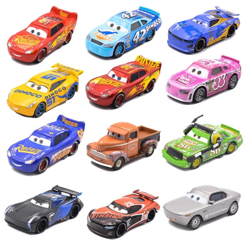 Disney Pixar Carros 3, Relâmpago McQueen, Jackson Storm, Ramirez Smoke, modelo de carro de metal fundido 1:55, brinquedo