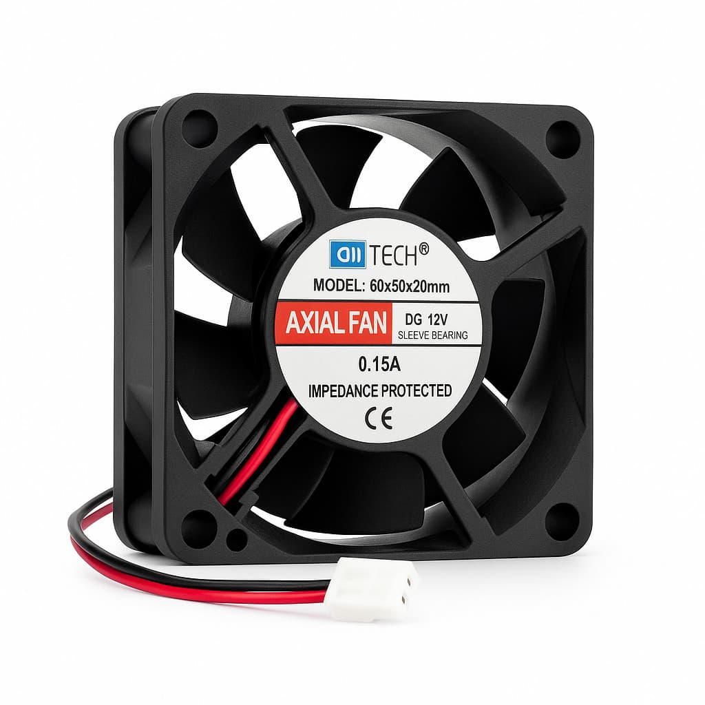 Micro Ventilador Ventoinha Cooler Fan 60x60x20 60mm 6cm 12v 0,15a Conector 2 Pinos