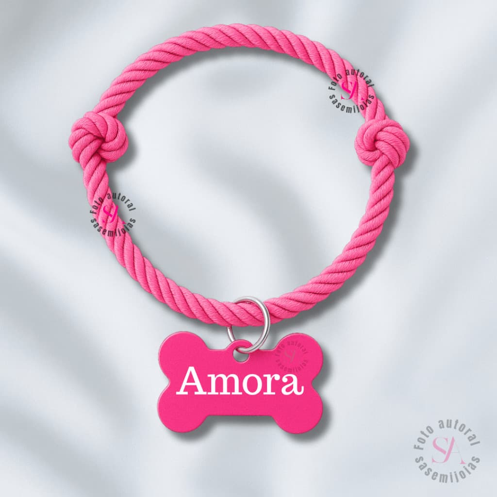 Coleira Colar de Cachorro com Nome Personalizado e Telefone J3