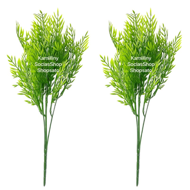 Buque Artificial De Folhagem Bambu Premium Decorativo 2025 35cm