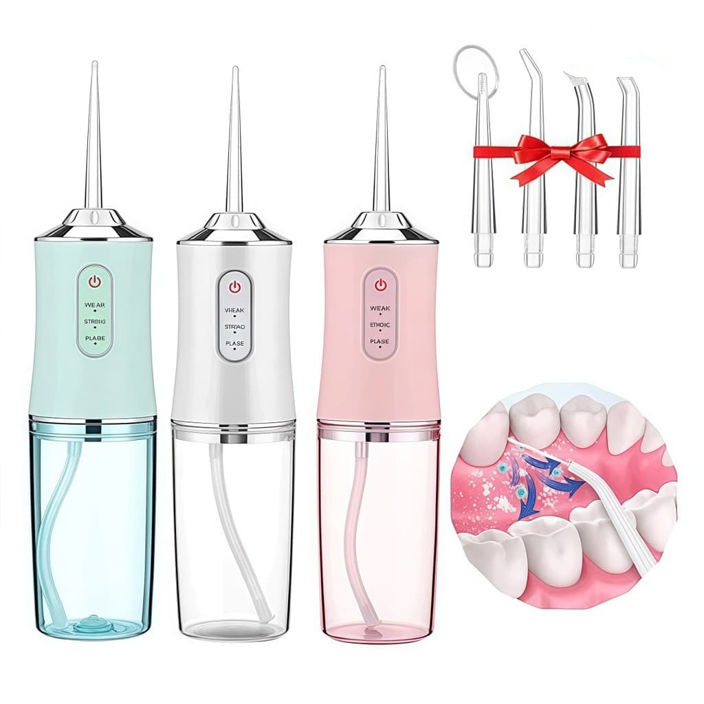 Irrigador Dental Oral Portátil Recarregável USB 220ml Promoção Limpeza Bocal Jato Forte