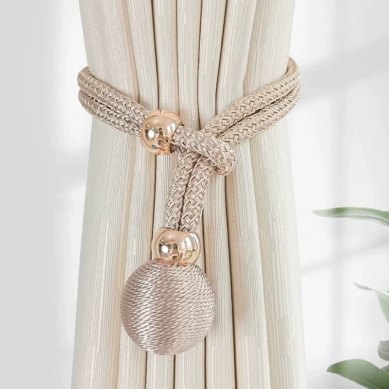 Prendedor de Cortina com Bola Decorativa Sem Furo Elegante e Moderno