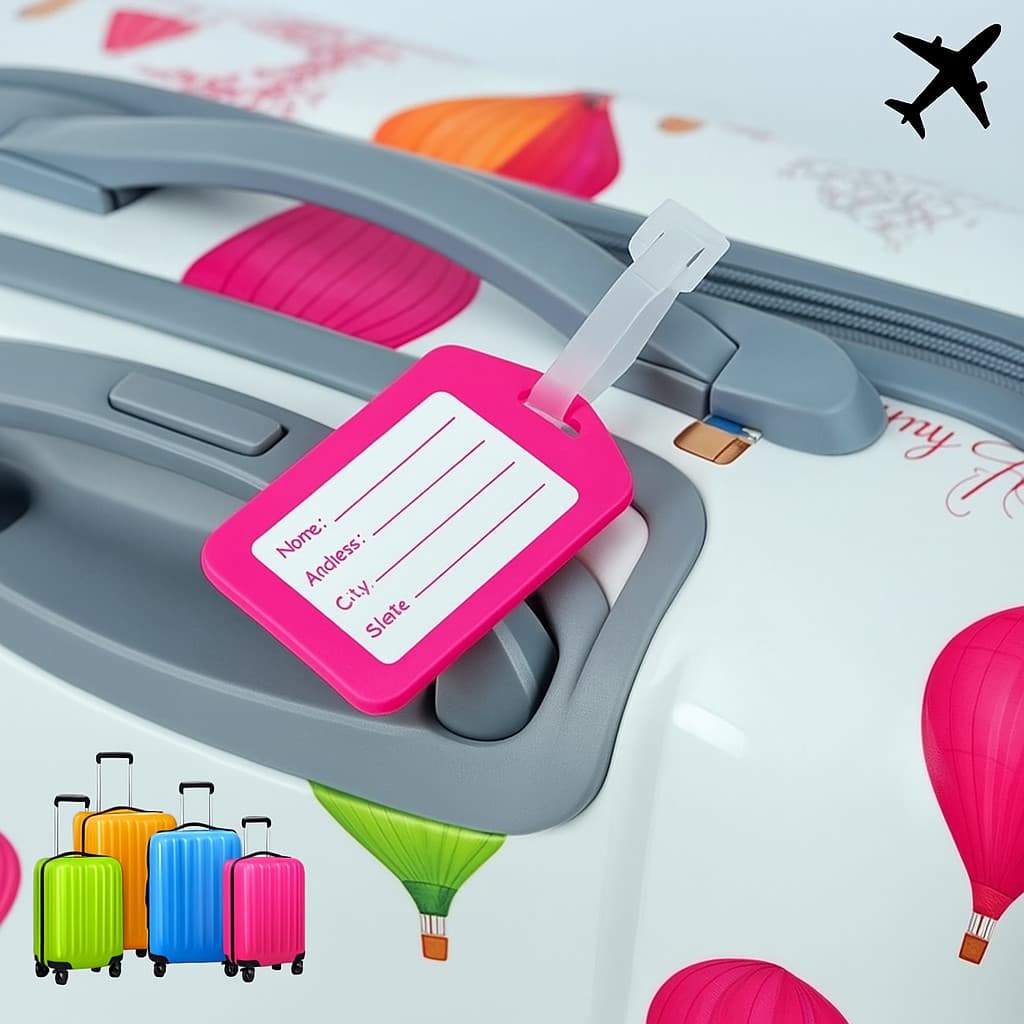 2 Tag Etiqueta Identificação de Bagagem Mala Bolsa Brindes