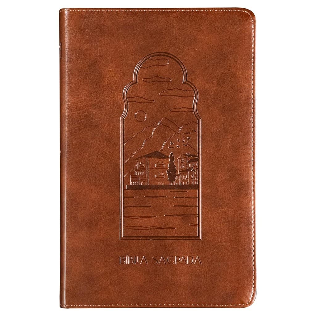 Bíblia The Purpose Book | A21 | Capa Couro Soft Marrom Paisagem