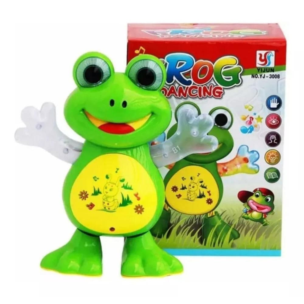 Sapo Dançante Brinquedo Musical Anda Dança Mexe C/ Luz E Som