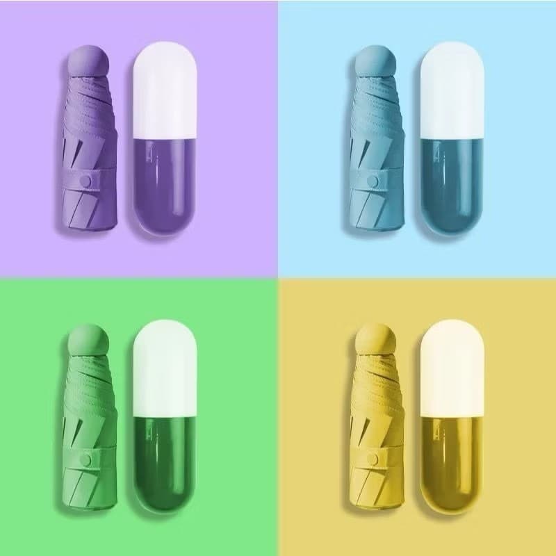 Kit Caixa portátil de armazenamento de mini cápsulas de guarda-chuva   alex