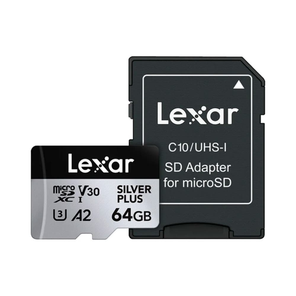 Cartão Lexar Profissional 64 GB SILVER PLUS microSDXC UHS-I- LMSSIPL064G-BNANU