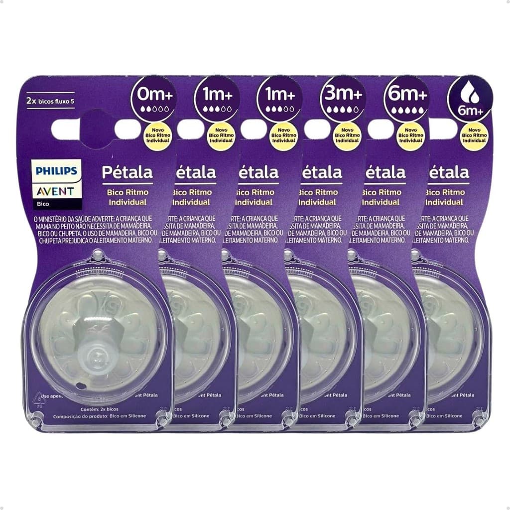 Bico Mamadeira Philips Avent Pétala 3.0 0m+/6m+ Antivazamento