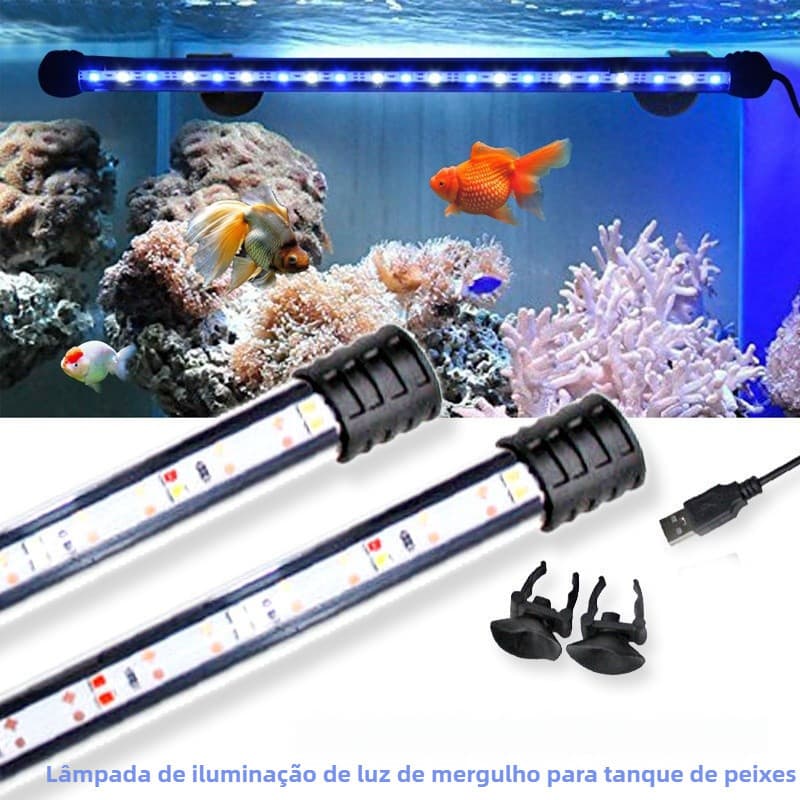 Lâmpada Subaquática Luminária Para Aquário Lâmpada LED usb Colorida Para Aquário/Paisagismo 110/220v