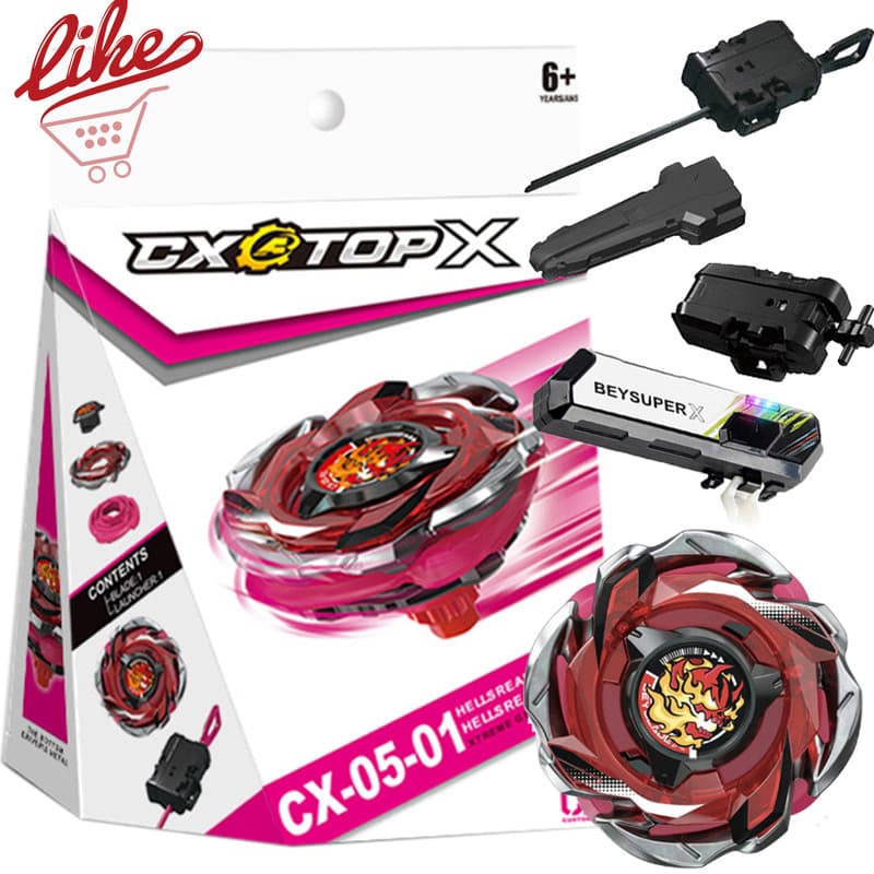 Beyblade X CX-05 01 Hells Reaper Xtreme Com Lançador Led Grip Conjunto Para Explosão Criança Brinquedos Crianças Meni