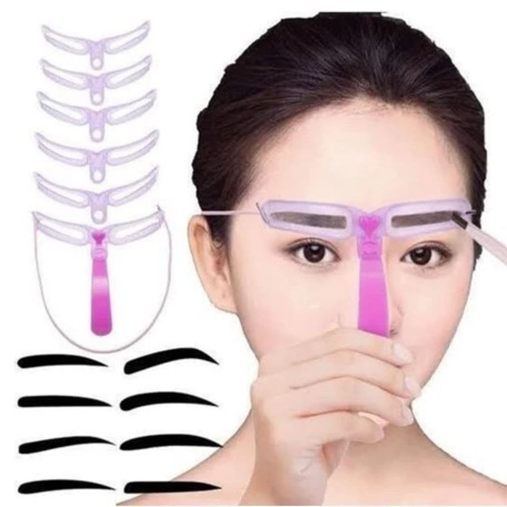 Kit Molde Modelos De Alinhador Modelar Sobrancelhas Tem 8unidades Molde