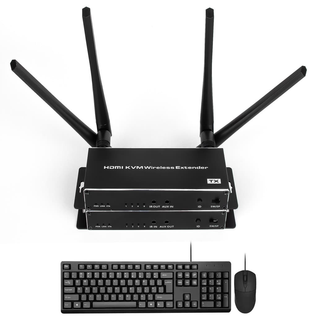 200m Sem Fio HDMI Transmissor Receptor KVM Extensor Adaptador De Exibição De Vídeo Suppot PC Teclado Mouse
