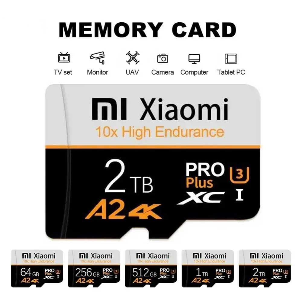 Cartão De Memória SD 2TB 1TB 512GB Micro TF 128GB 256GB U3 Classe 10 Full HD Flash Para Celular Computador