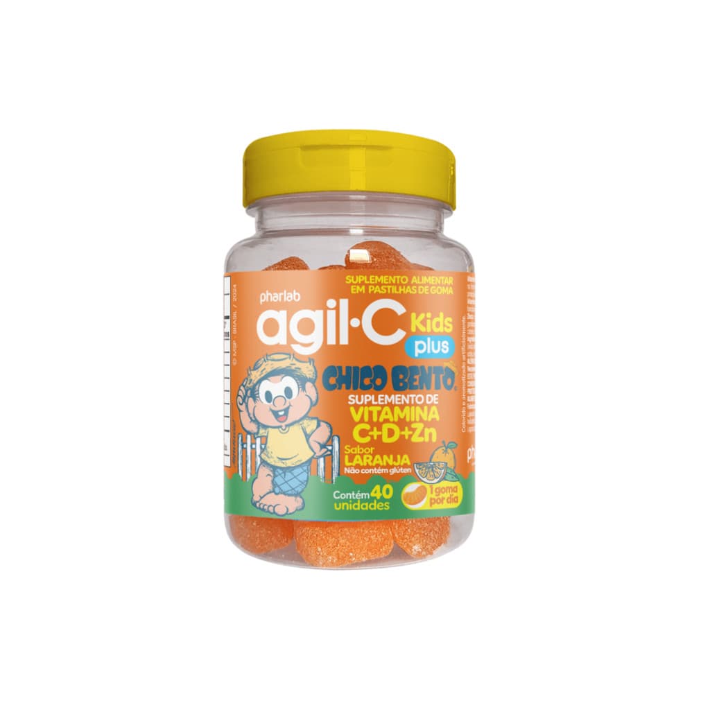 Agil-c Kids Plus Sabor Laranja 40 Gomas
