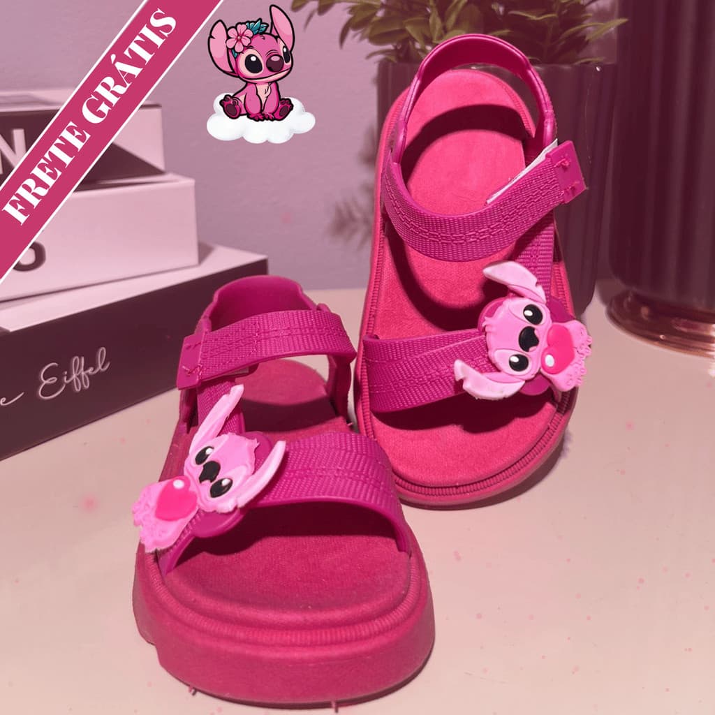 Sandalia Infantil Stitch Antiderrapante Facil de Calcar