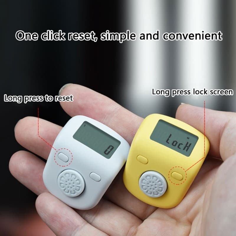 Contador De Dedo LED Recarregável Estone Clickers Para Rastreamento Esportivo De Estoque