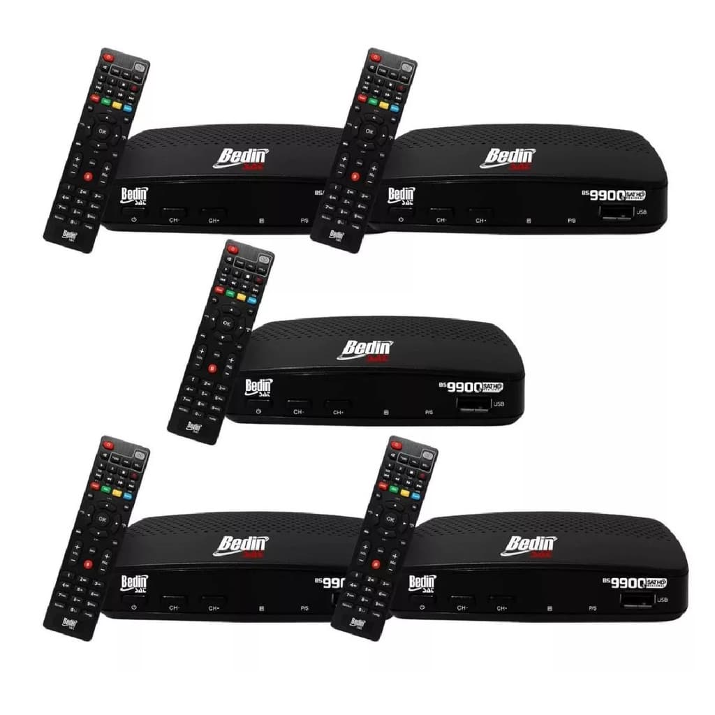 Kit 5 Receptor Bedin 9900 Nova Parabólica Full Hd BS9900S