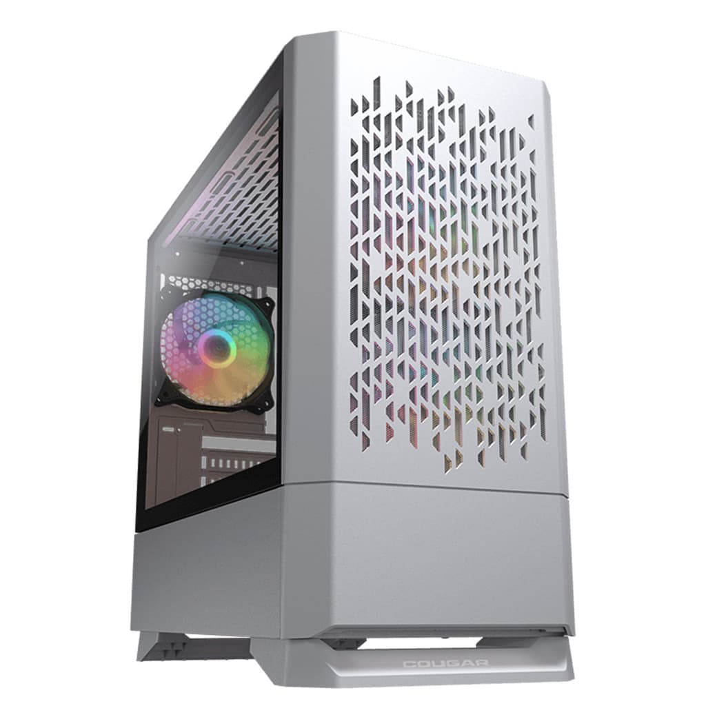 Gabinete Gamer Cougar MG140 AIR RGB, Mini Tower, Vidro Temperado, mATX, White, Sem Fonte - 385JM80.0002