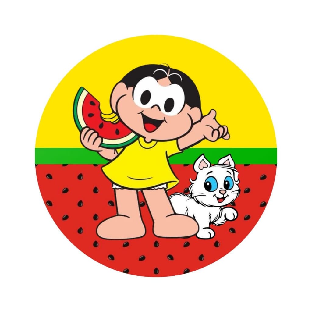 Capa de Painel Festa Magali Redondo Tecido Sublimado Vários Modelos 1,50x1,50m e 50x50cm