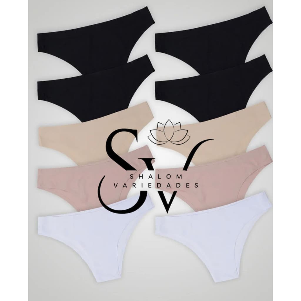 Kit 5 ou  10 Calcinhas Sem Costura Corte a Laser Não Marca Lingerie Tanga Confortável